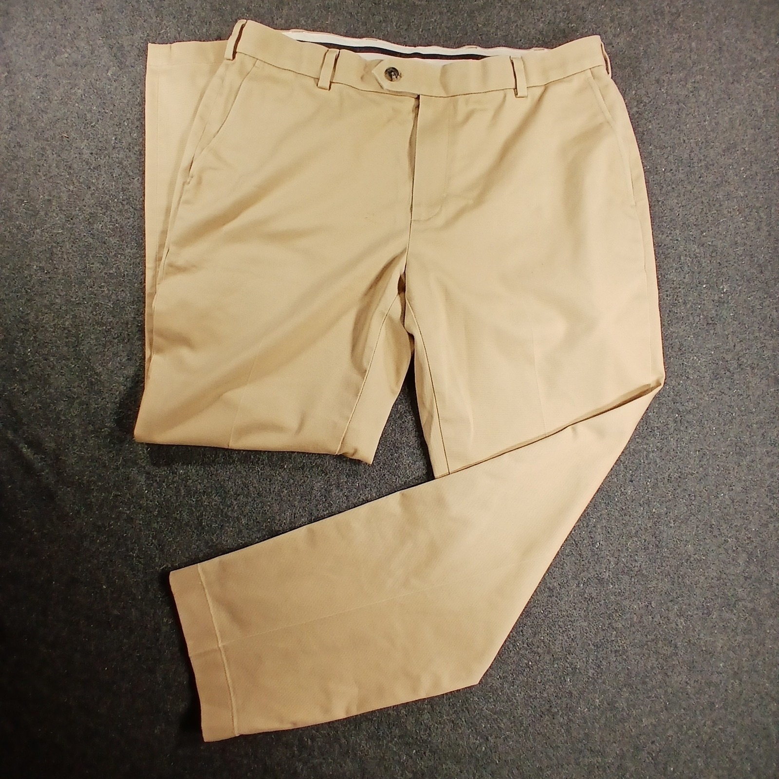 Brooks Brothers Advantage Chino Mens 36x30 Khaki Good Milano Slim Fit Stretch